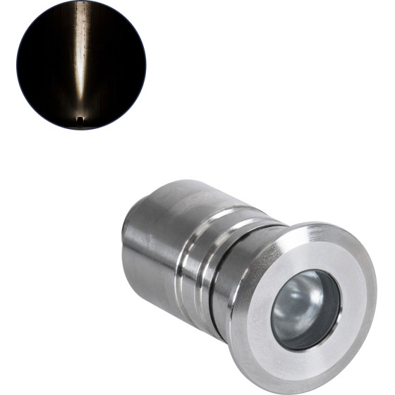 GloboStar UNDERWATER-Dani ��������� ������� ��������� ���� ������ ��� ����������� Led 1W 95lm 5� Dc 24V ��������� IP68 �3 x �5cm ������ ����� 4500K - ���������� ������ - 3 Years Warranty - (90411)
