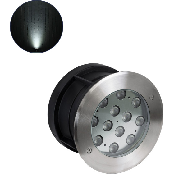 GloboStar UNDERWATER-Tuni ��������� ������� ��������� ���� ������ ��� ����������� Led 12W 1200lm 30� Dc 24V ��������� IP68 �18 x �11cm ����� ����� 6000K - ���������� ������ - 3 Years Warranty - (90421)