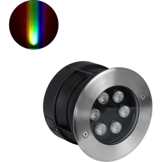 GloboStar UNDERWATER-Yuni ��������� ������� ��������� ���� ������ ��� ����������� Led 6W 510lm 30� Dc 24V ��������� IP68 �15 x �10cm Rgbw DMX512 - ���������� ������ - 3 Years Warranty - (90419)