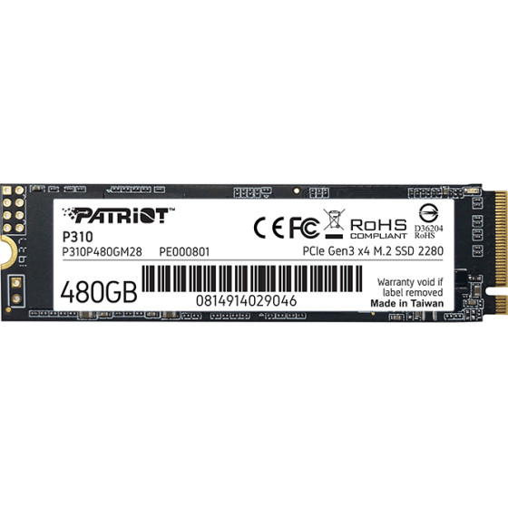 Patriot NVMe 1.3 480GB - (P310P480GM28)