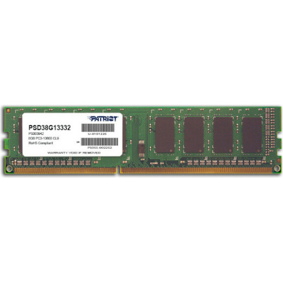 Patriot DDR3 Non-ECC Unbuffered 8GB - (PSD38G13332)