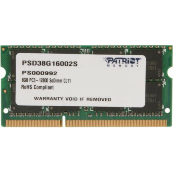 Patriot DDR3 Non-ECC Unbuffered 8GB - (PSD38G16002S)