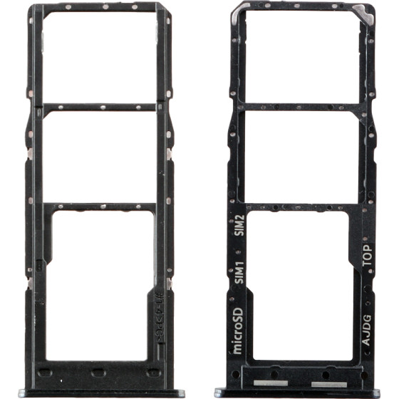 Samsung A04S A047 Dual Sim Card Holder Black Original Service Pack - (GH98-47703A)