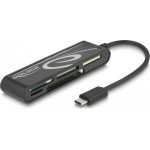 DeLock Card Reader ��� Micro SD/SD/CF/MS/xD, USB-C, ����� - (91739)