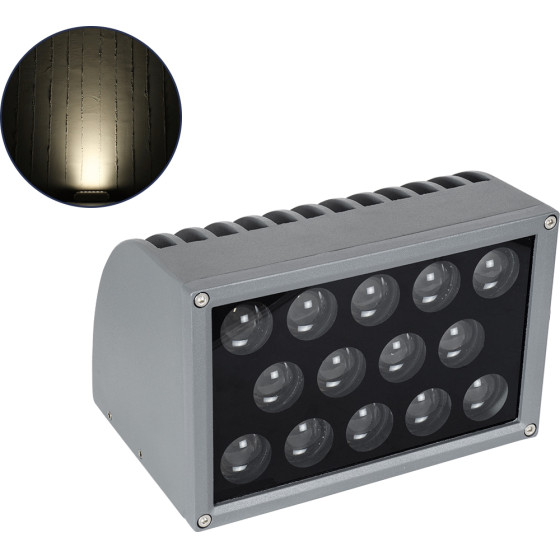 GloboStar FLOOD-Dena ���������� ��������� Wall Washer ��� ������� ������� - ������ & ������� Led 30W 2850lm 5� Dc 24V ��������� IP67 �18.5 x �13 x �12cm ������ ����� 4500K - ���� ������� - 3 Years Warranty - (90488)