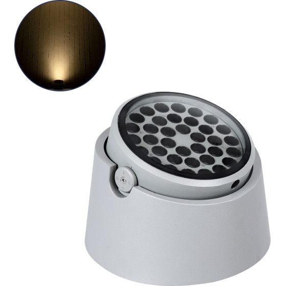GloboStar FLOOD-Rana ���������� ��������� - ���� �������� Wall Washer ��� ������� ������� Led 60W 5400lm 5� Dc 24V ��������� IP67 �30 x �21cm ����� ����� 2700K - ���� - 3 Years Warranty - (90491)