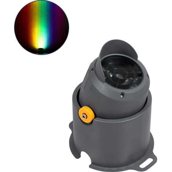 GloboStar FLOOD-Sima ���������� ��������� - ���� �������� Wall Washer �� ������������� ������ ��� ������� ������� Led 24W 2040lm 30� Dc 24V ��������� IP67 �14.5 x �24.2 x �22.5cm Rgbw DMX512 - ���� ������� - 3 Years Warranty - (90494)