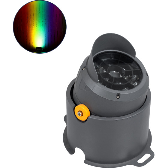 GloboStar FLOOD-Sima ���������� ��������� - ���� �������� Wall Washer �� ������������� ������ ��� ������� ������� Led 36W 3060lm 30� Dc 24V ��������� IP67 �21 x �26 x �27cm Rgbw DMX512 - ���� ������� - 3 Years Warranty - (90496)