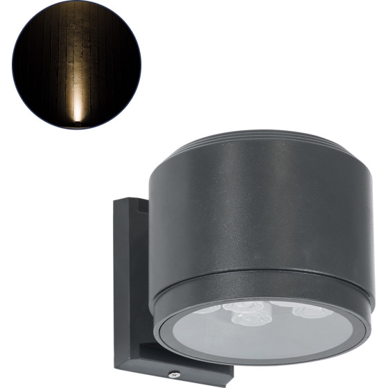GloboStar WALLLIGHT-Gona ��������� ������ - ������ Led 24W 2160lm 5� Dc 24V ��������� IP67 �13 x �16.5 x �5cm ����� ����� 2700K - ���� ������� - 3 Years Warranty - (90483)