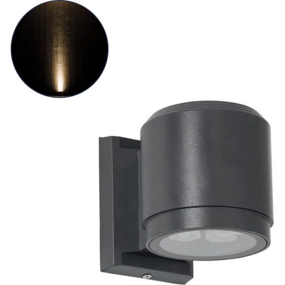 GloboStar WALLLIGHT-Sona ��������� ������ - ������ Led 12W 1080lm 5� Dc 24V ��������� IP67 �9.5 x �13 x �11cm ����� ����� 2700K - ���� ������� - 3 Years Warranty - (90481)