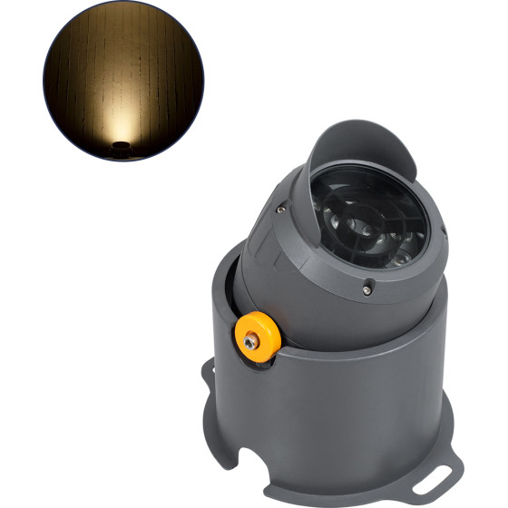 GloboStar FLOOD-Sima ���������� ��������� -���� �������� Wall Washer �� ������������� ������ ��� ������� ������� Led 24W 2160lm 30� Dc 24V ��������� IP67 �14.5 x �24.2 x �22.5cm ����� ����� 2700K - ���� ������� - 3 Years Warranty - (90493)