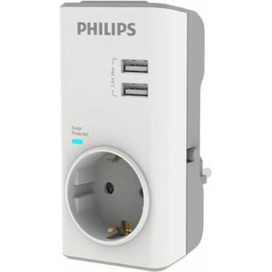 Philips ��������� ��������� �� 2USB, 3680W, 380J - (CHP4010W/GRS)