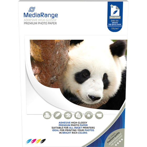 MediaRange ����������� ����� High Glossy A4 115gr/m� ��� ��������� Inkjet 50 ����� - (MRINK119)