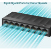 TP-Link Desktop Switch Litewave 8-Port 10/100/1000Mbps, Ver 3.0 - (LS1008G)