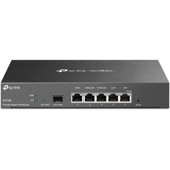 TP-Link Gigabit Vpn Router 5x Gigabit & 1x Sfp port, Ver. 1.0 - (ER7206)