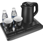 Life Welcome Onyx Hotel Tray With 0.8L Water Kettle 1000-1360W And 2 Ceramic CUPS