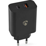 Nedis WCPD65W130BK Wall Charger With 2 Outputs USB-A / USB-C 65W