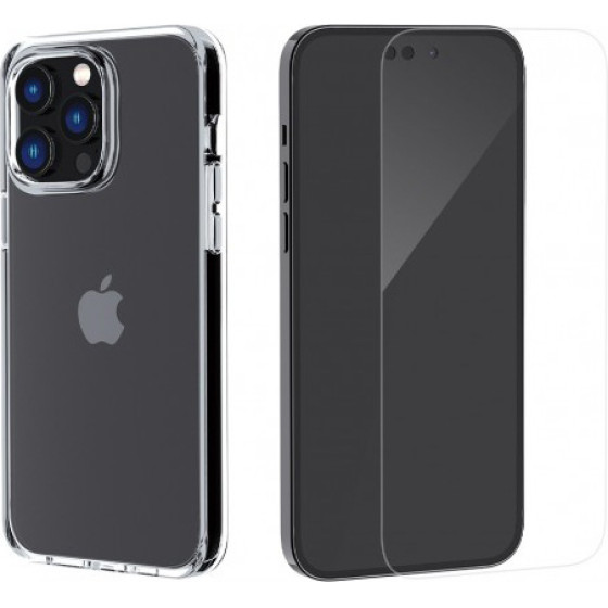 Rockrose ���� & Tempered Glass 2.5D Premium ��� Iphone 14 Plus, ������� - (RRGT04S14MC)