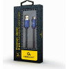 Cablexpert Premium Jeans 8-Pin Cable With Metal Connectors 2M Blue - (CC-USB2J-AMLM-2M-BL)