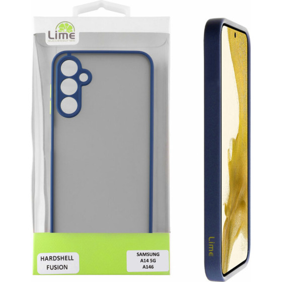 Lime ���� Samsung A14 5G A146 6.8'' Hardshell Fusion Full Camera Protection Blue With Yellow KEYS