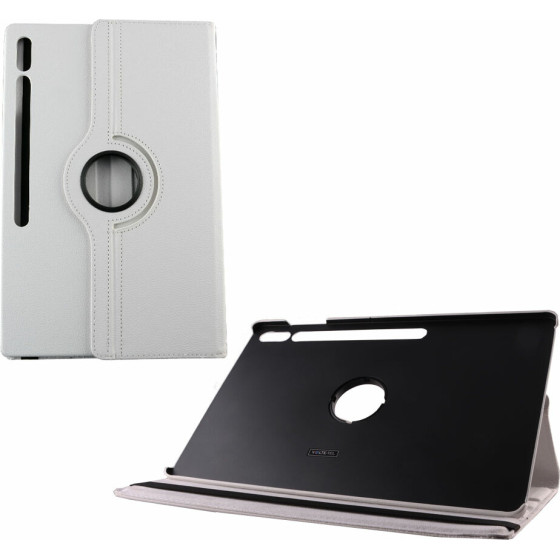 Volte-Tel ���� Samsung X900 Tab S8 ULTRA/X906 Tab S8 Ultra Lte 14.6'' Leather Book Rotating Stand WHITE - (5205308330308)
