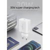 Powertech ��������� ������ USB-C, Pd QC3.0, 30W, ������ - (PT-1043)