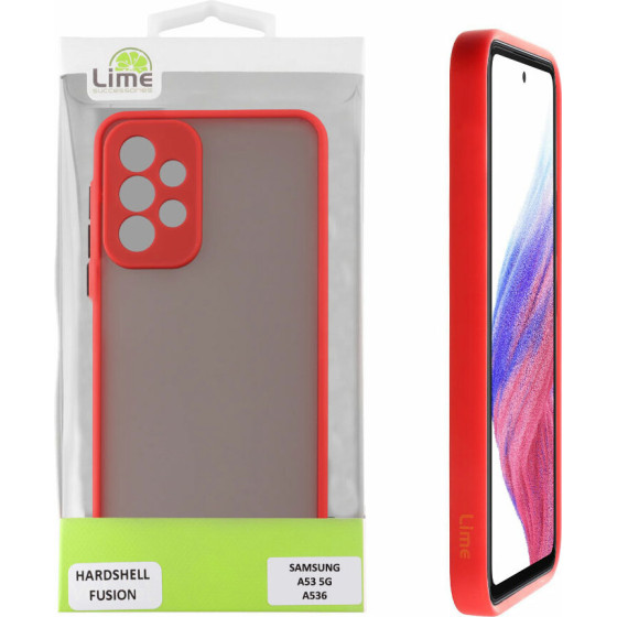 Lime ���� Samsung A53 5G A536 6.5'' Hardshell Fusion Full Camera Protection Red With Black KEYS