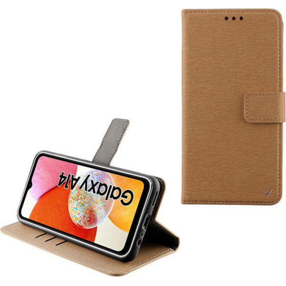 Volte-Tel ���� Samsung A14 4G A145/A14 5G A146 6.6'' Allure Magnet Book Stand Clip GOLD - (5205308330858)