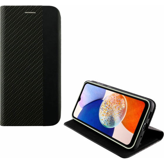 Idol 1991 ���� Samsung A14 4G A145/A14 5G A146 6.6'' Elite ANTI-Rfid Book Stand BLACK - (5205308330872)