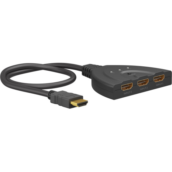 Goobay Hdmi Switch 3-In �� 1-out, 4K/30Hz, ����� - (58487)