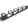 DeLock Cable Management ��� Rack 19''/1U, 5x �������, ����� - (66659)