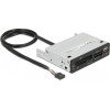 DeLock Usb 9-Pin Card Reader CF/SD/XD/MS/Micro SD/USB, 3.5'' Bay - (91708)