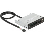 DeLock Usb 9-Pin Card Reader CF/SD/XD/MS/Micro SD/USB, 3.5'' Bay - (91708)