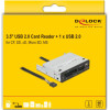 DeLock Usb 9-Pin Card Reader CF/SD/XD/MS/Micro SD/USB, 3.5'' Bay - (91708)