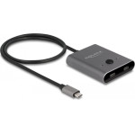 DeLock USB-C Switch 11500, 2 �� 1, bidirectional, 8K, 10Gbps, ���� - (11500-DL)