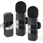 BOYA Wireless 2-Person Lavalier Microphone For Iphone Ipad Mini Lapel Lightning Connection - (BY-V2)