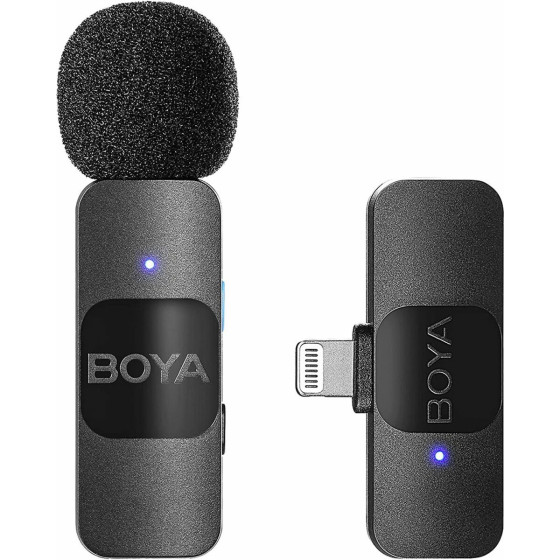 BOYA Wireless Lavalier Microphone For Iphone Ipad Mini Lapel Lightning Connection - (BY-V1)