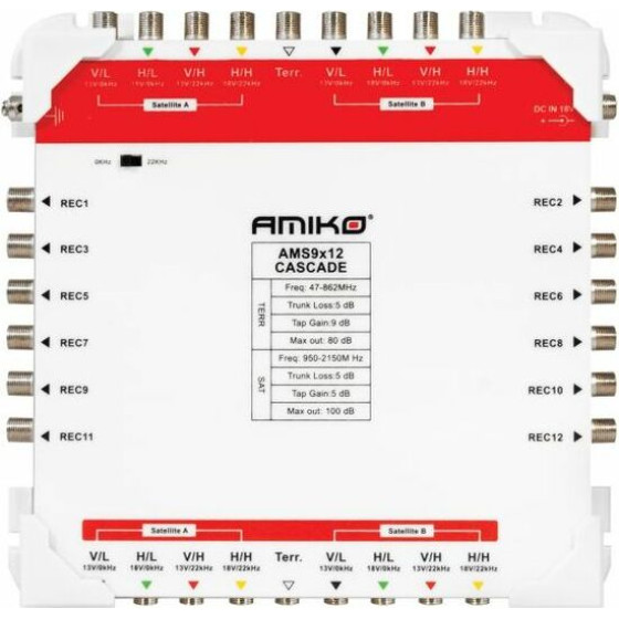 Amiko Multiswitch 9X12 Cascade - (AMIKO.9X12CASC)