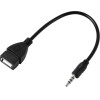 Powertech ������� 3.5mm �� Usb 2.0 Female 0.5m, ����� - (CAB-J055)