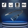 Powertech ������� 3.5mm �� Usb 2.0 Female 0.5m, ����� - (CAB-J055)