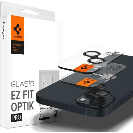 Spigen ������������� ������� ������� Optik.Tr EZ-Fit ��� ������� ������� Apple iPhone14/ 14 Plus 5G ����� (2 ���.) - (AGL05213)