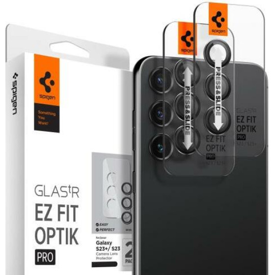 Spigen ������������� ������� ������� Optik.Tr EZ-Fit ��� ������� ������� Samsung S911B Galaxy S23 5G/ S916B Galaxy S23 Plus 5G ����� (2 ���.) - (AGL05962)