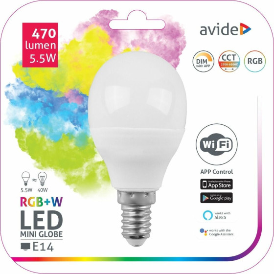 Avide LED Smart �������� 5.5W RGB+W WIFI APP Control - (ASMG14RGBW-5.5W-WIFI)