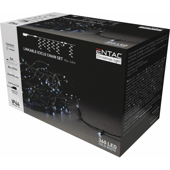 Entac ����������������� �������� ������������� IP44 360 Led ����� ����� 8� (�� �����������) - (ECL-I360CW-LSA)