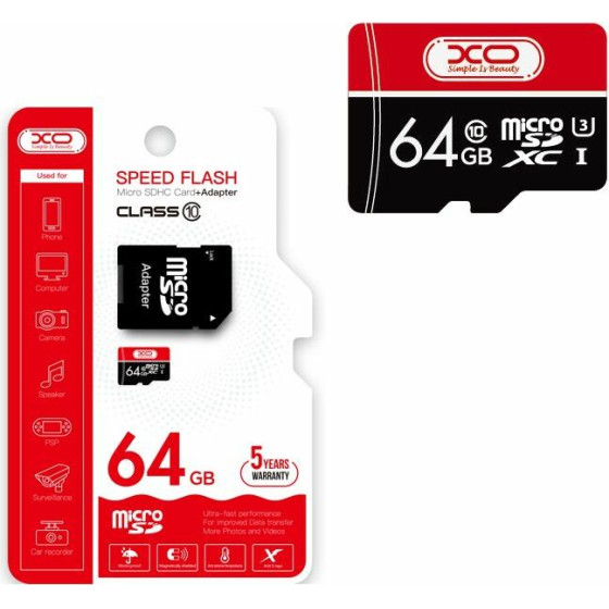 XO 64GB ����� ������ CL10 Micro SD