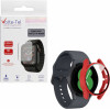 Volte-Tel Tempered Glass Samsung Watch 4 40mm 1.2'' 9H 0.30mm Pc Edge Cover With Key 3D Full Glue Full Cover RED - (5205308325847)