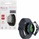 Volte-Tel Tempered Glass Samsung Watch 4 44mm 1.4'' 9H 0.30mm Pc Edge Cover With Key 3D Full Glue Full Cover BLUE - (5205308325915)