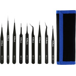 PCWork PCW08G Tweezer SET, Esd Safe 9 PIECES