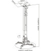Brateck PRB-2 Bl , ���� �������� Projector �� ������ ������ : 430-650mm - (+/- 20� (V))