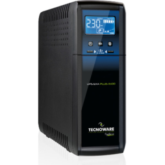 Technoware Ups Exa Plus 1600, 1600VA/1120W, Line Interactive W/ STABILIZER, Pure SINEWAVE, Lcd DISPLAY, 2YW Electronic PARTS, 1YW Batteries - (FGCEXAPL1602IEC)